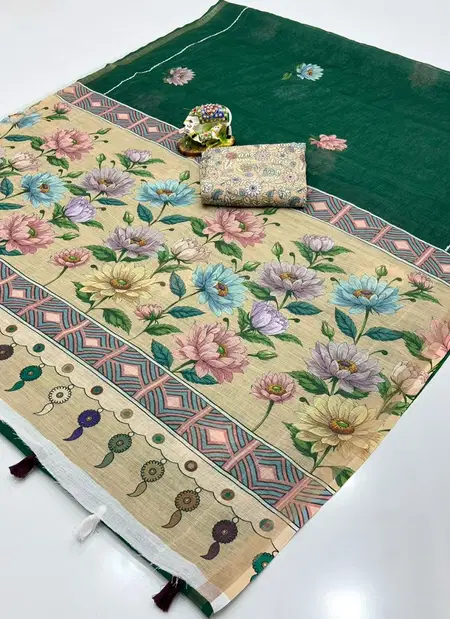 Tew Soft Linen Fabric Saree Wholesale Clothing Distributors In India